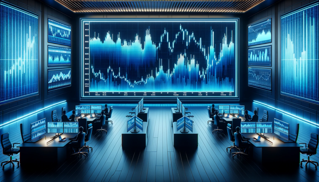 image d'une salle de trading avec des graphiques